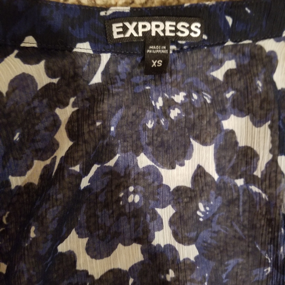 Express Sheer button up blouse XS - Picture 3 of 3